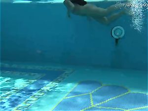 Jessica Lincoln puny inked Russian nubile in the pool