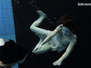 two femmes swim and get nude super-sexy